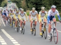 Tour of Britain passes through Musbury, 2009.